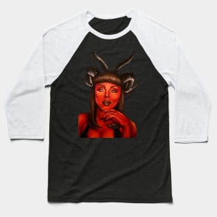 She's Just a Devil Woman Baseball T-Shirt